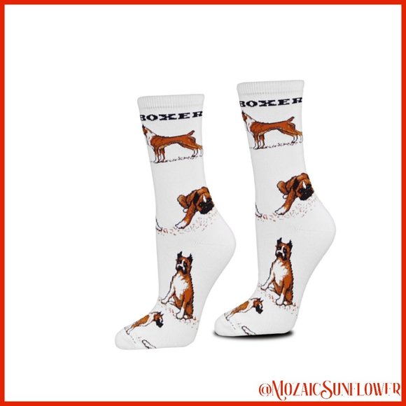 Boxer Dog Breed Cotton Socks - Picture 2 of 3
